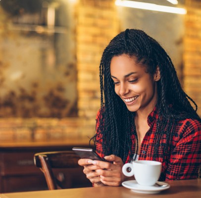 Woman smiling